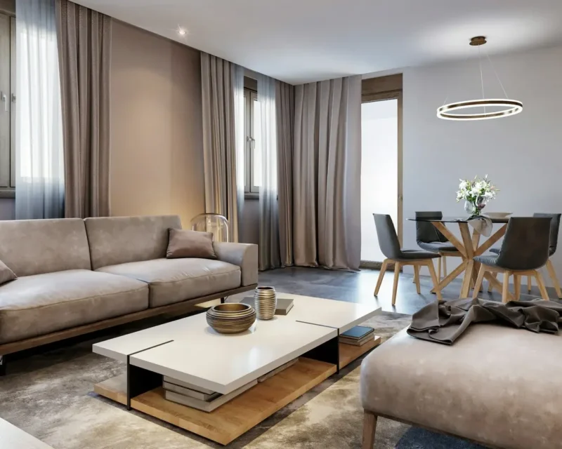 wnętrze nowoczesnego apartamentu