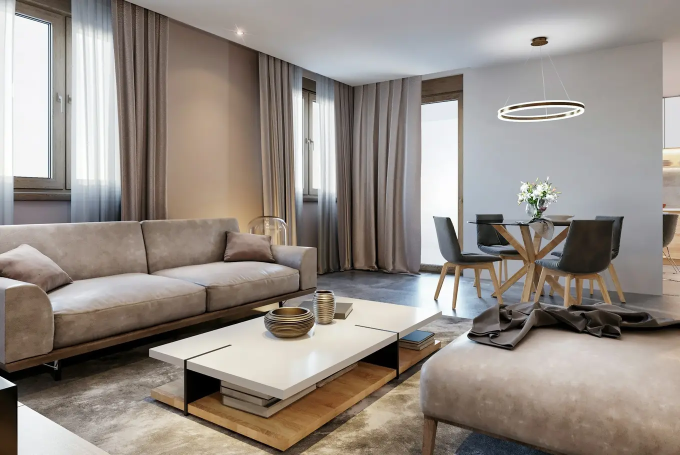 wnętrze nowoczesnego apartamentu